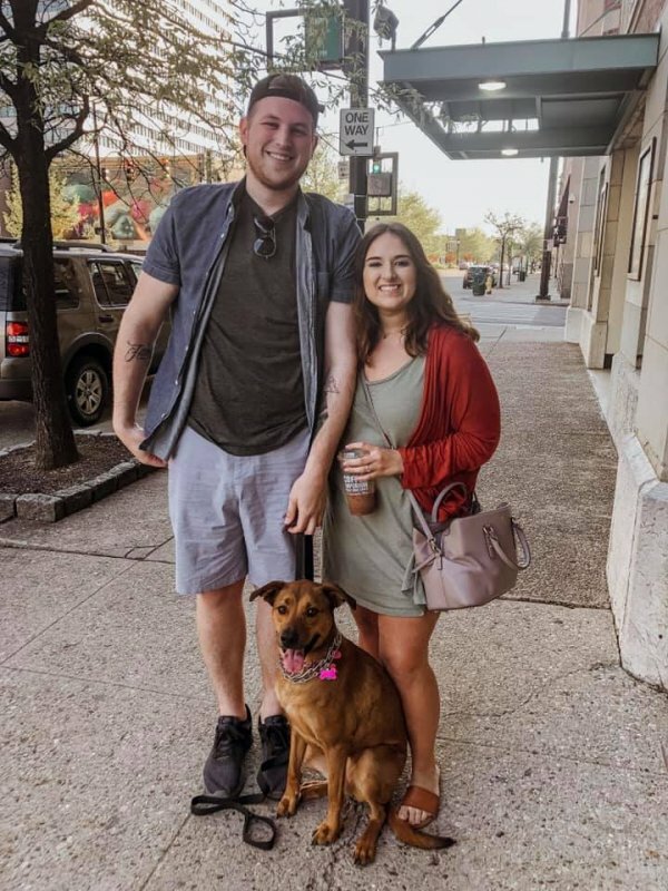 Jordan & Zach Panzeca with dog