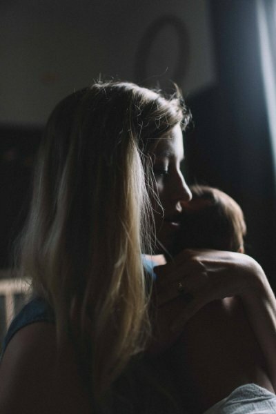 woman holding baby