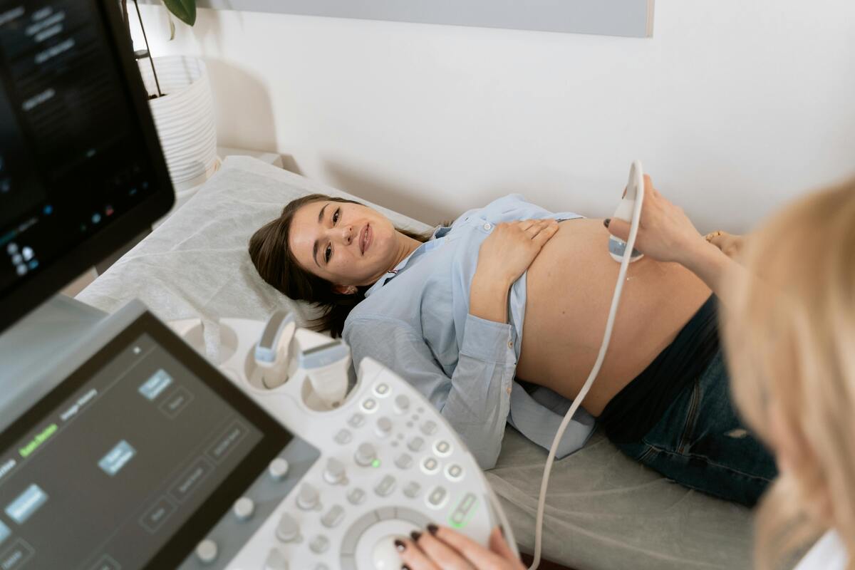 Woman getting an ultrasound
