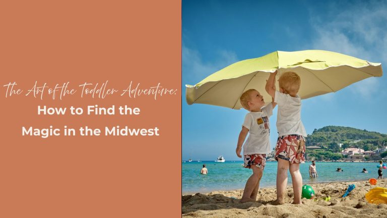 two kids playing under umbrella on the beach
