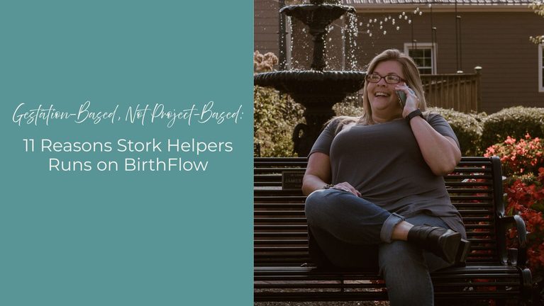 tamara kankowski, doula, speaking on the phone on a park bench