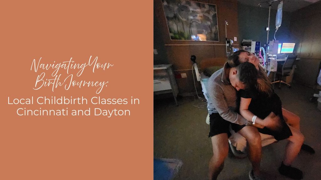 couple in hospital supporting one another through childbirth