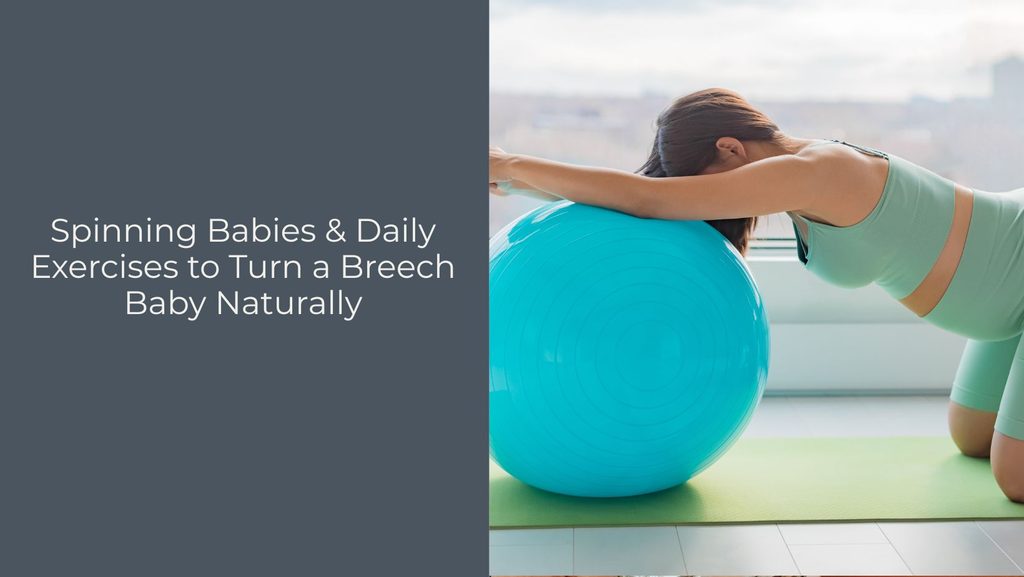 pregnant woman doing prenatal exercises with birth ball