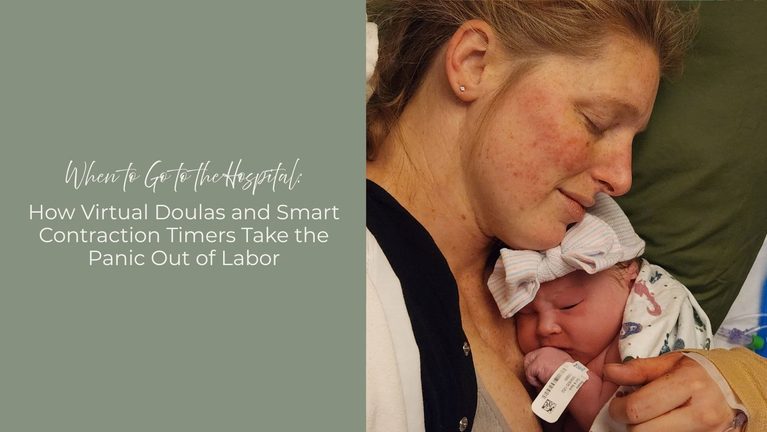 woman laying down holding newborn baby