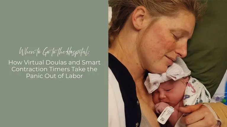 woman laying down holding newborn baby